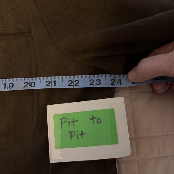 Susan Graver Style Women Faux Suede Jacket Brown Velvet Collar Cuffs XL Classic - Picture 9 of 14